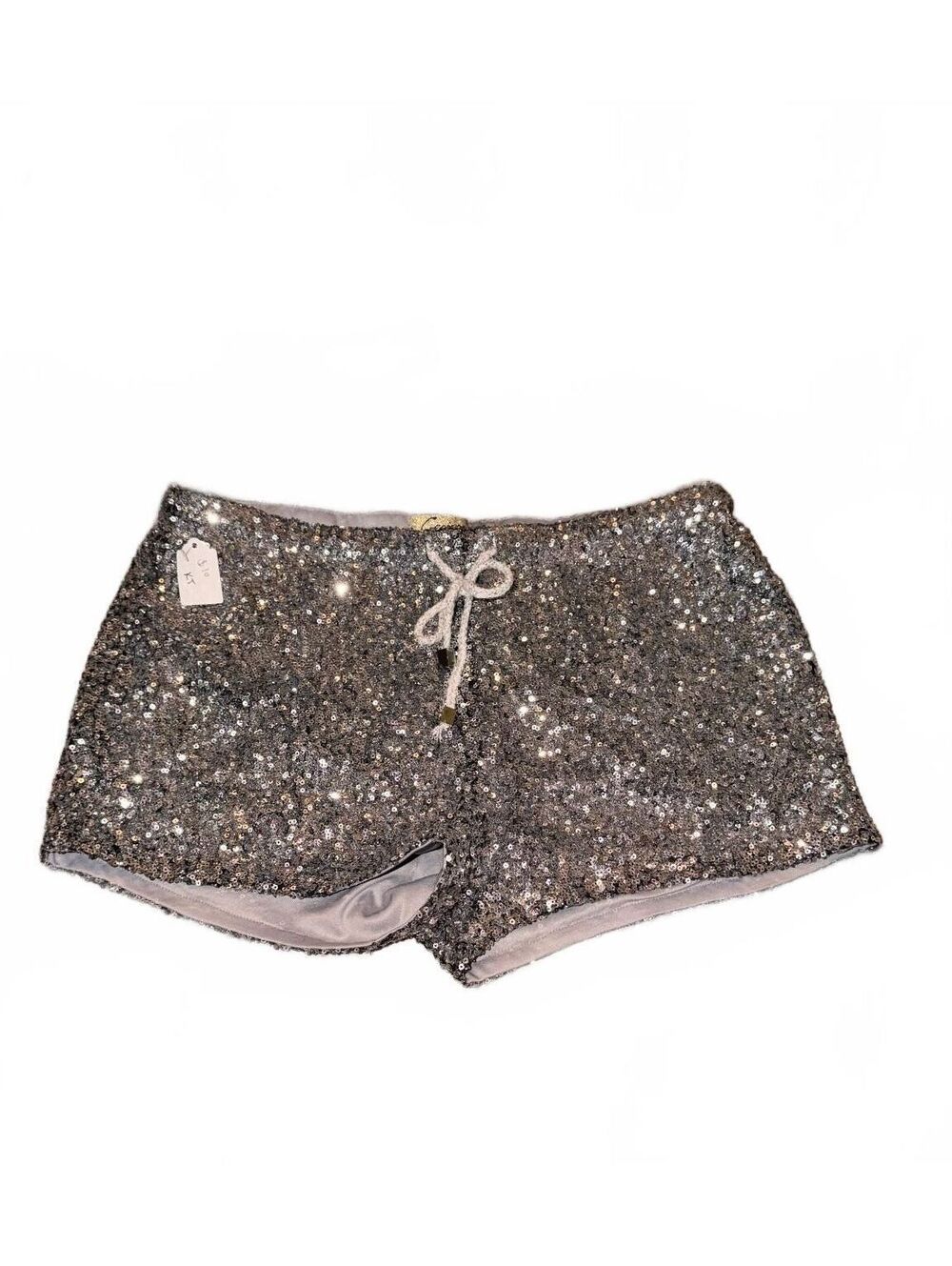 Cecico Women's Sequin Shorts Size Large with Drawstring Waist